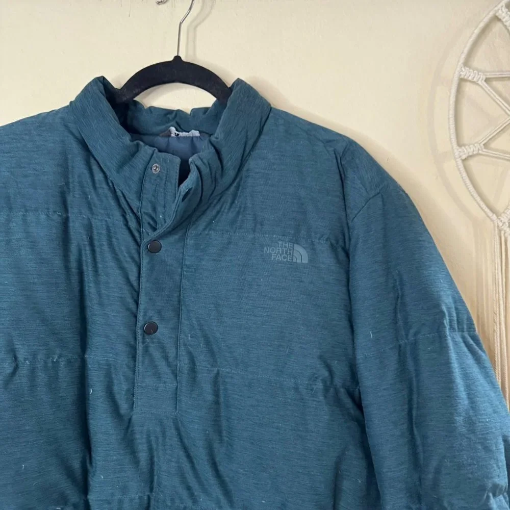 THE NORTH FACE Eros 550 Pullover Puffer Men's Jacket Size XL Goose Down Blue